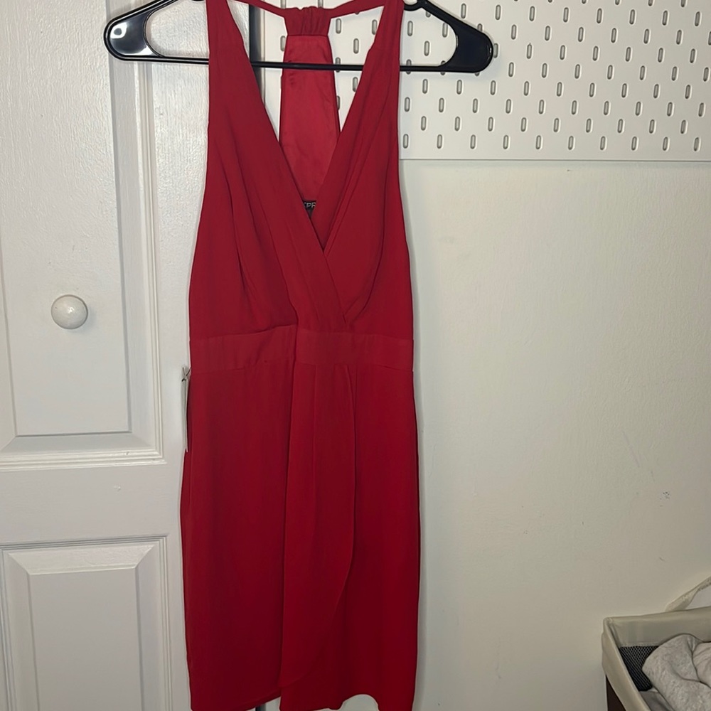 BRAND NEW red EXPRESS dress with pockets and all tags attached